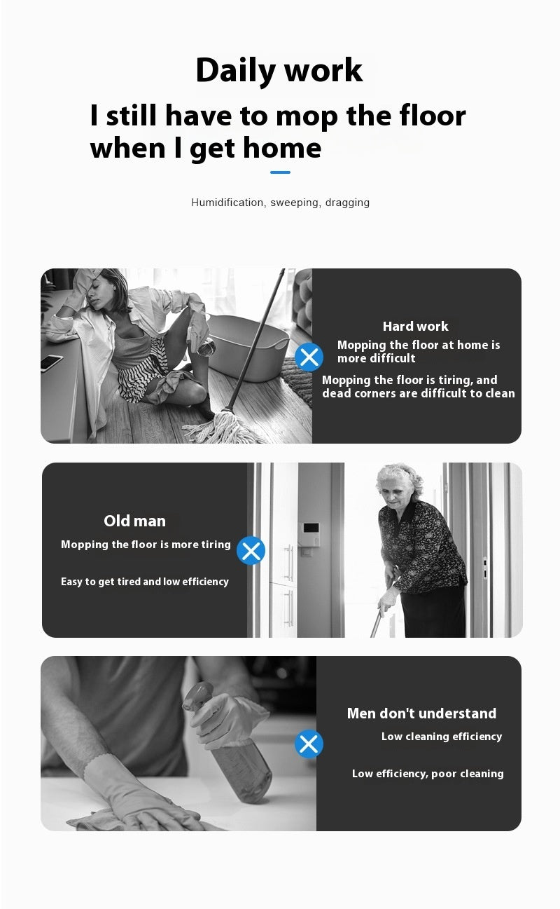 Robot for wet and dry mopping