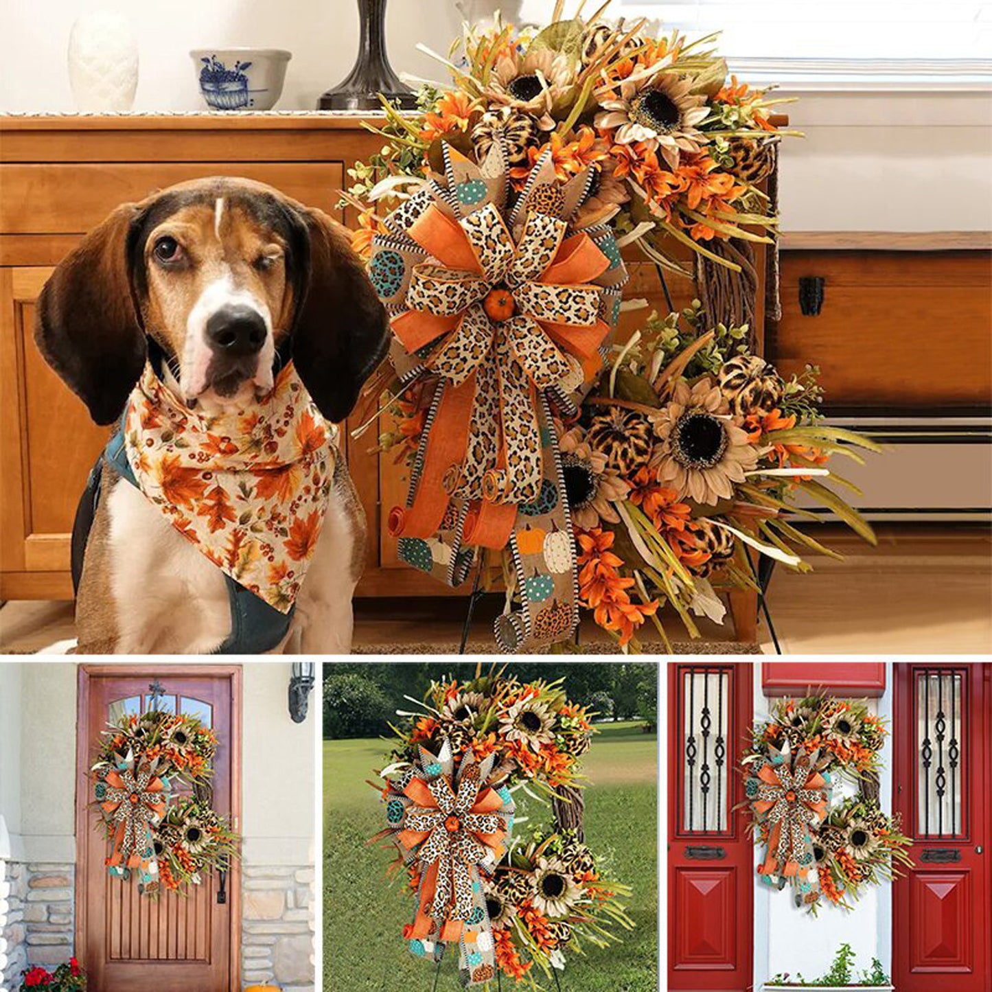 Handmade rustic door wreath