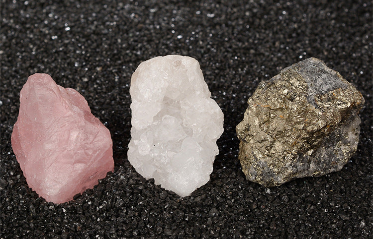 Crystal mineral rock collection set