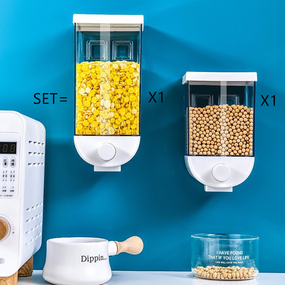 Food storage dispenser with easy press