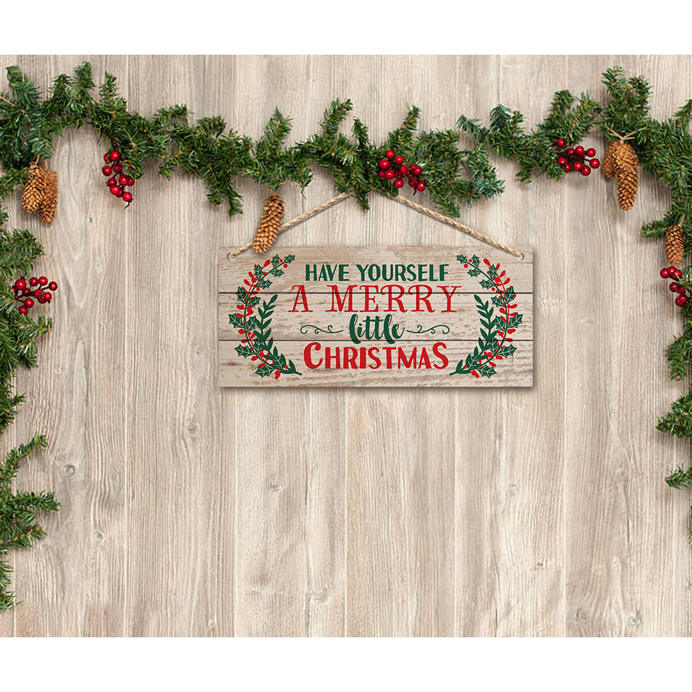 Wooden christmas wall sign