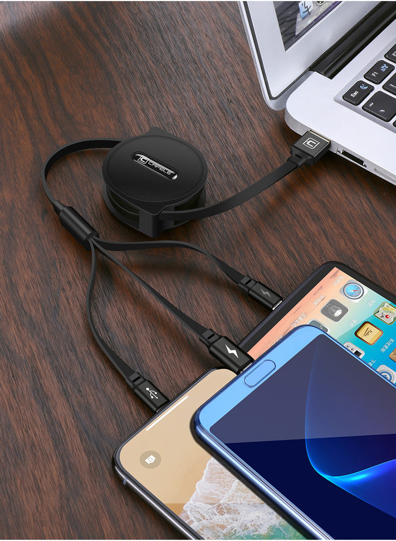 Retractable usb charging cables