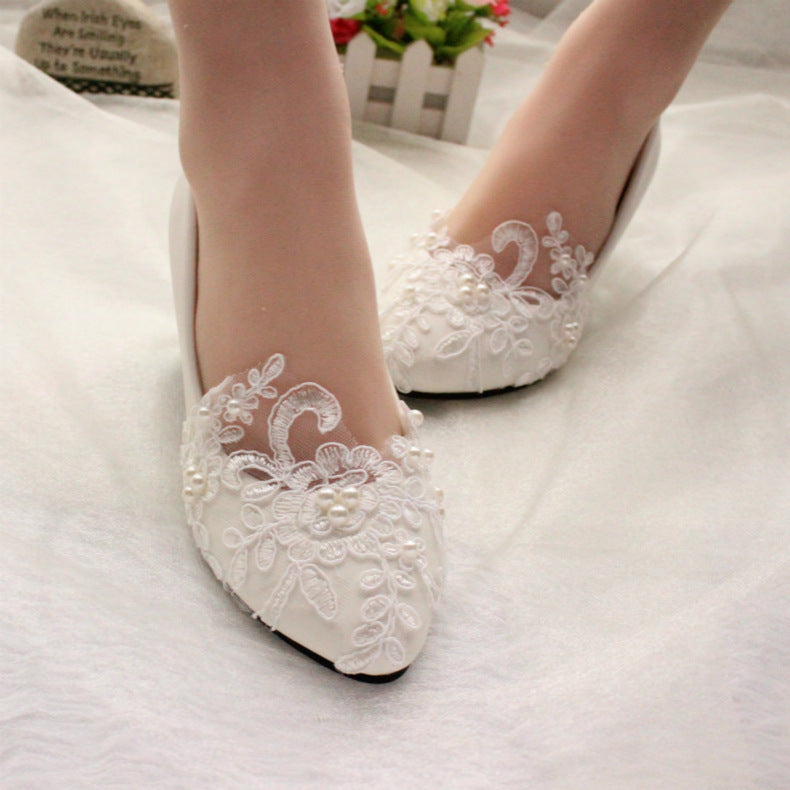 White leather shoes for wedding