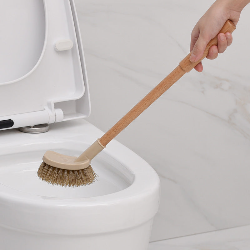 Wooden toilet brush