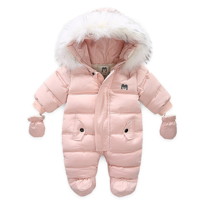 Baby jumpsuit jacket with gloves