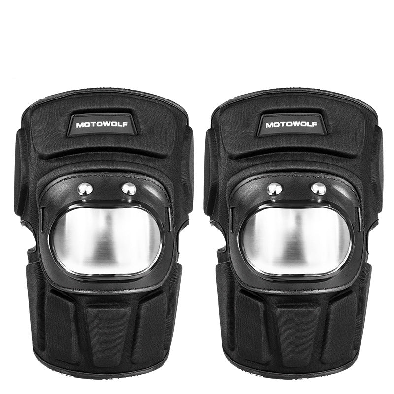 Knee elbow steel pads for motorcycling