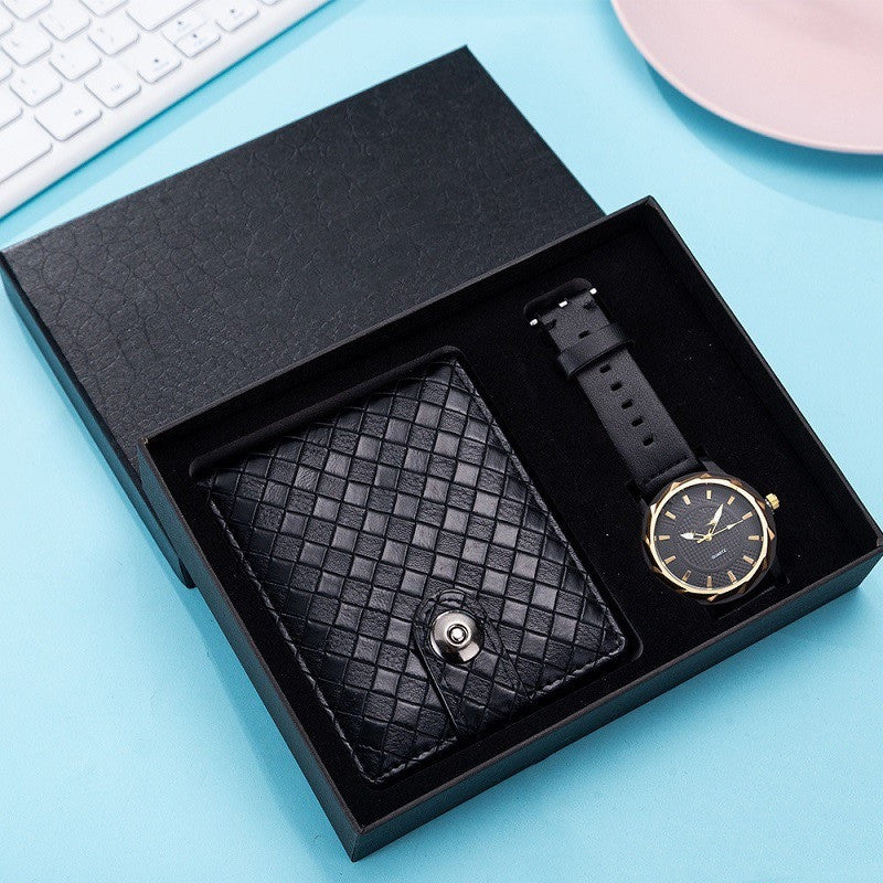 Classic watch and wallet set