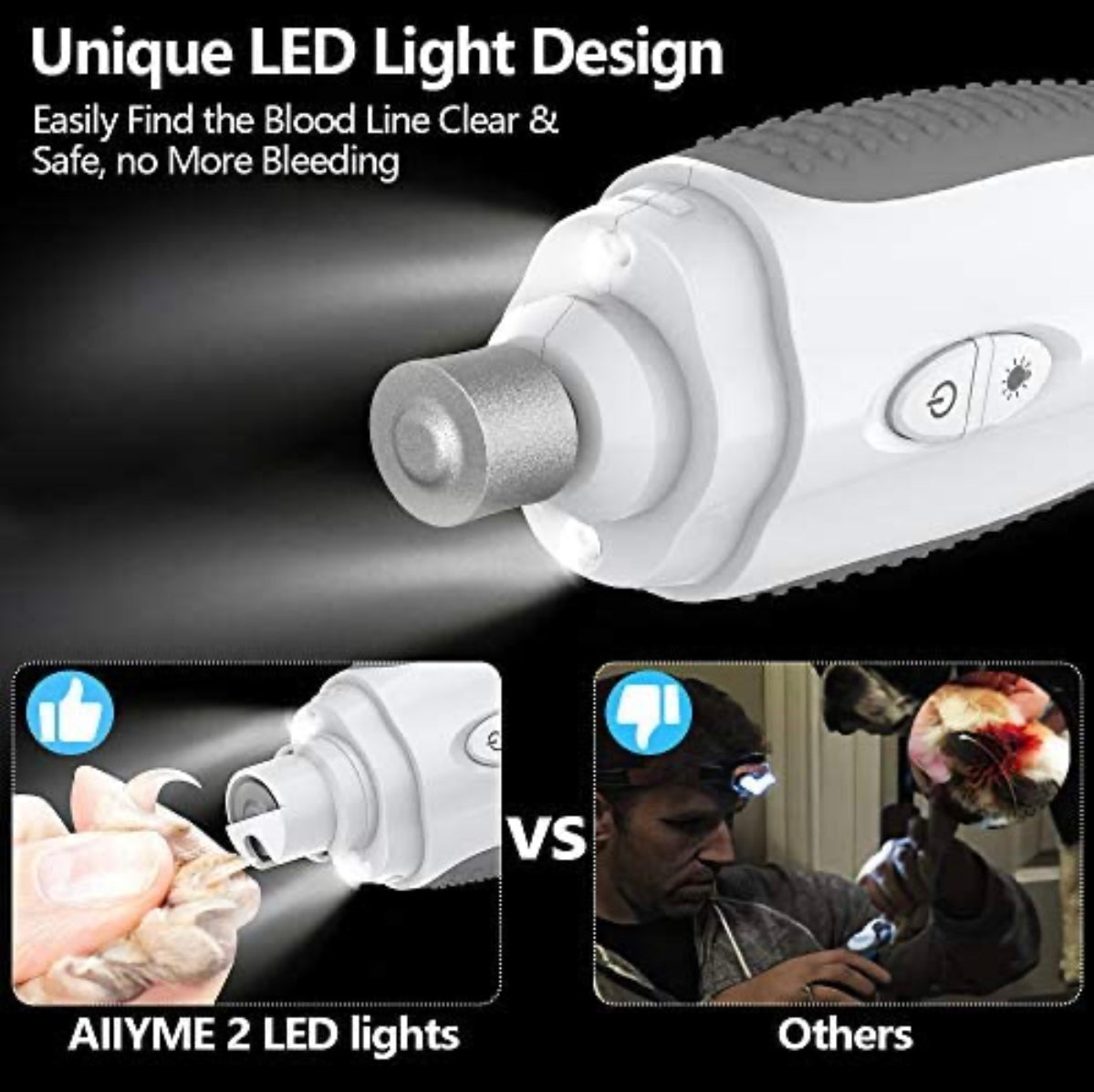 Electric nail grinder for pets