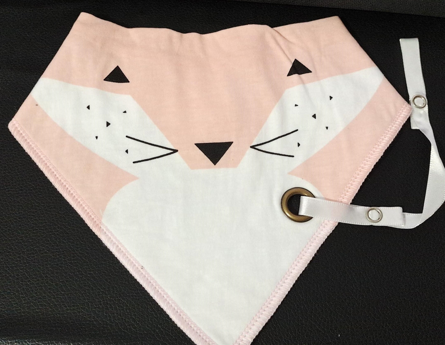 Cotton baby bibs with pacifier holder