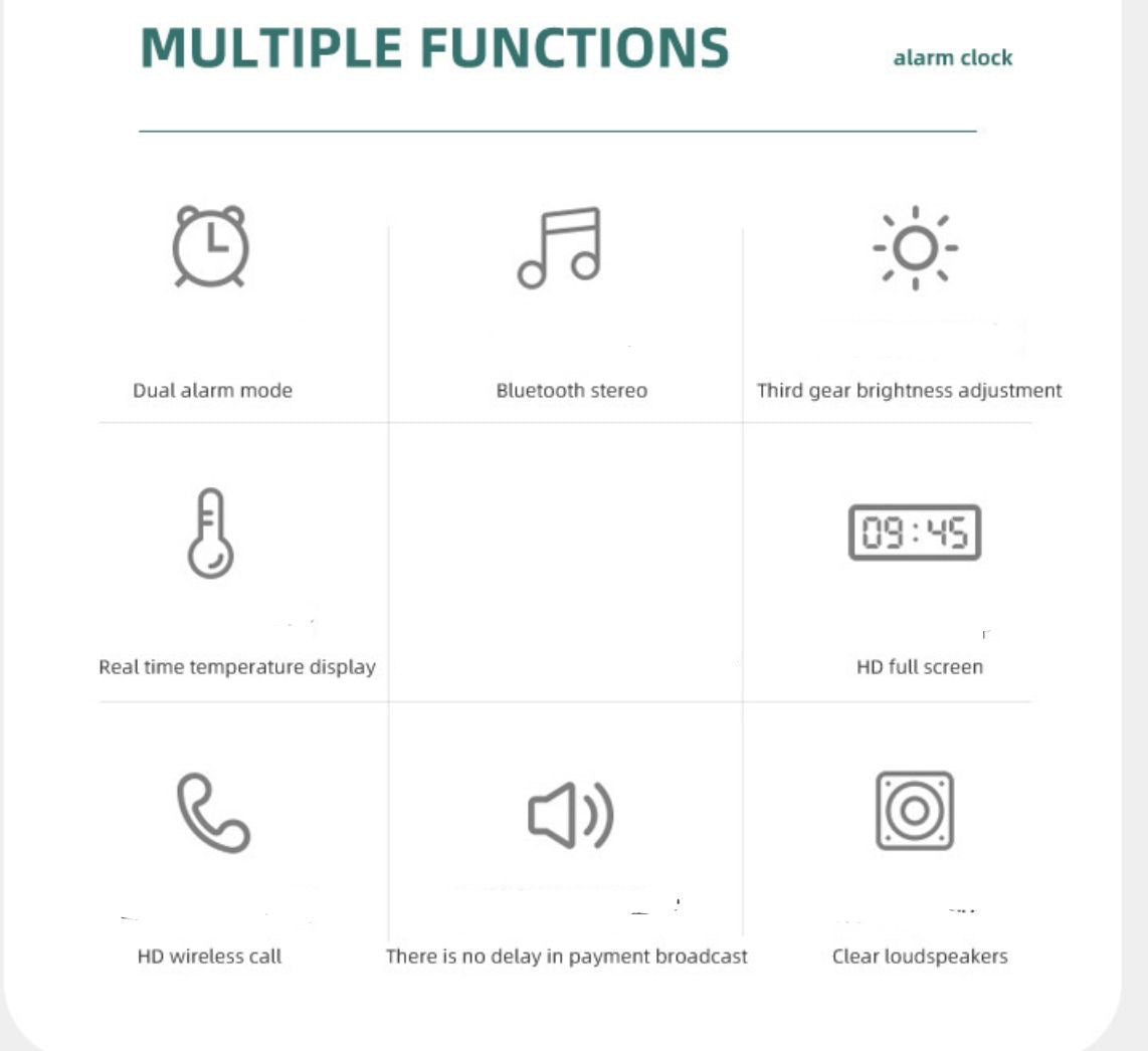 Alarm clock with mirror