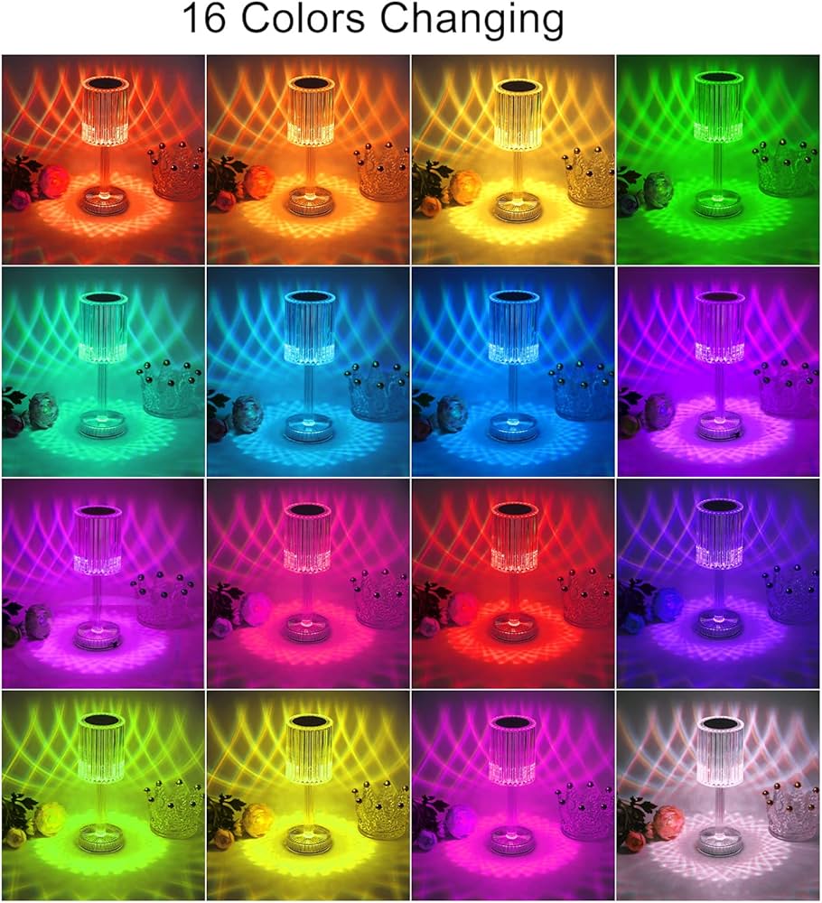 Table lamp crystal atmosphere