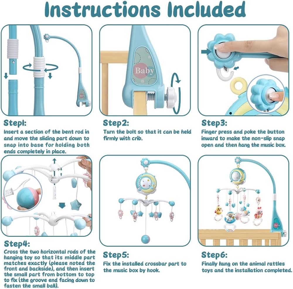 Crib toy with projector