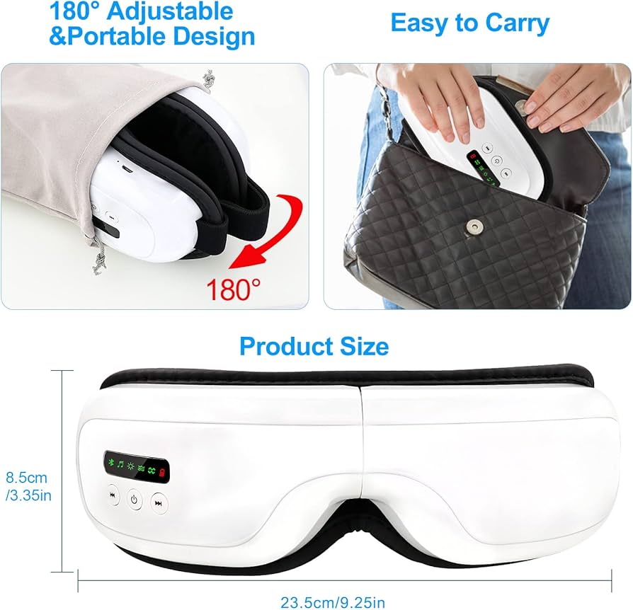 Eye massager with bluetooth