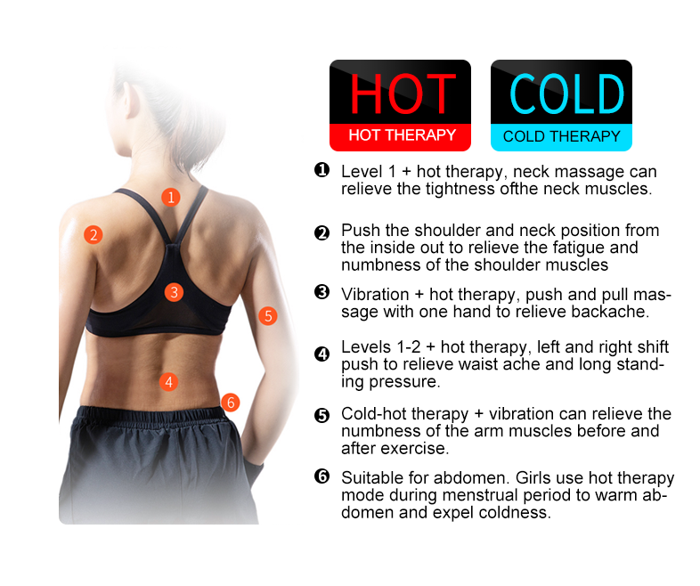 Muscle massager hot and cold