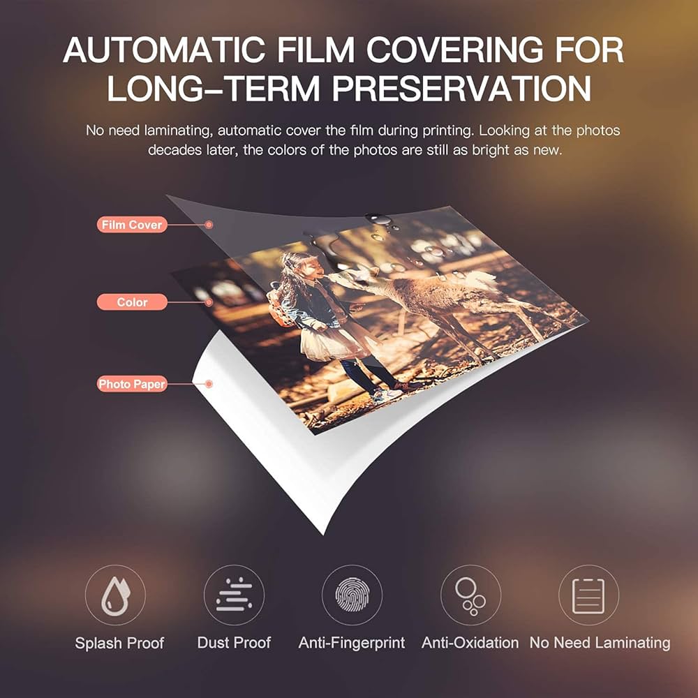 Portable photo color printer for phone