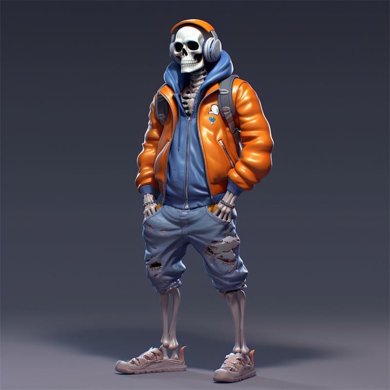Streetwear skull statues