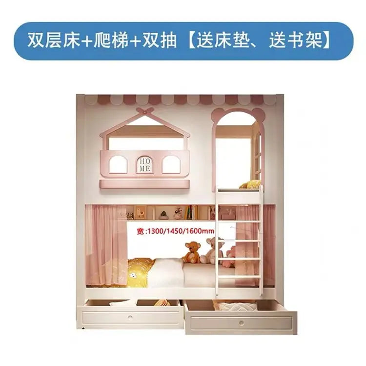 Baby Crib Bassinet Childrens Bed Toddler Bunk Montessori Trundle Princess Monster Wooden Hut Mezzanine Cradle Camas De Los Ninos