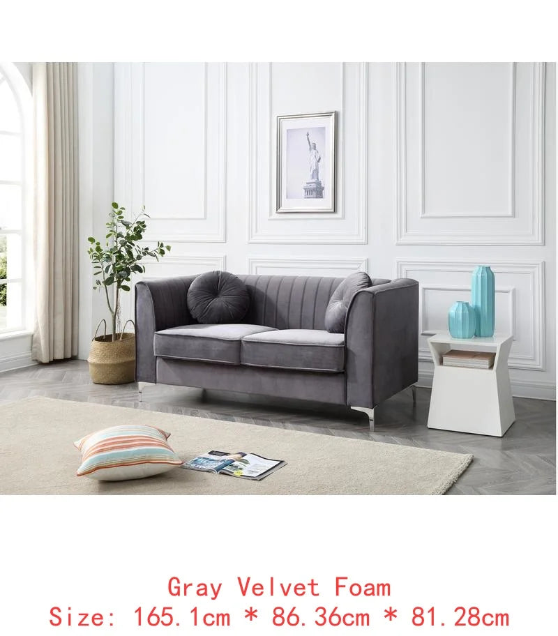 Navy Blue Sofa Chaise - 3 Boxes, Comfortable Design for Living Room