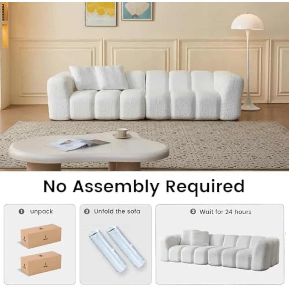 Seater Modular Sectional Sofa, Corduroy Sleeper Sofa, Comfortable Corduroy Seats, Rearrangement of Sections, for Living Room