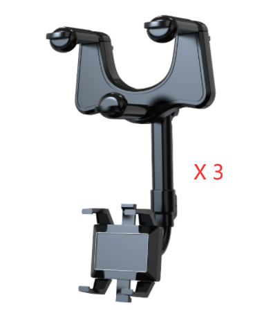 Phone holder for rearview mirror