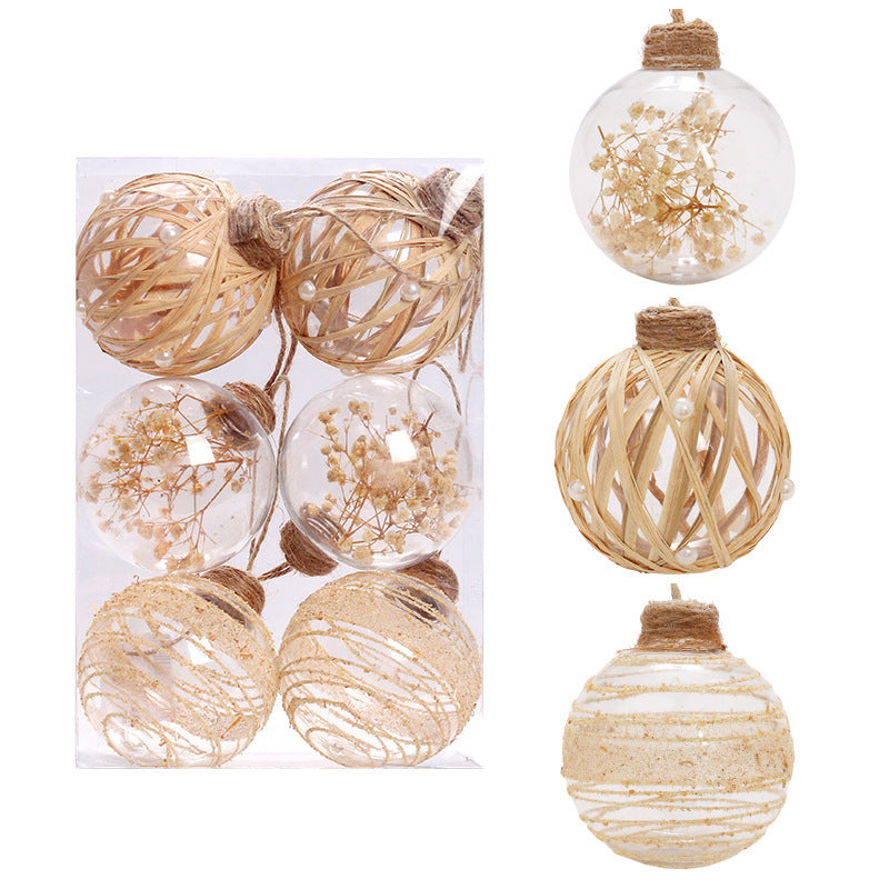Christmas tree balls Transparent with twine