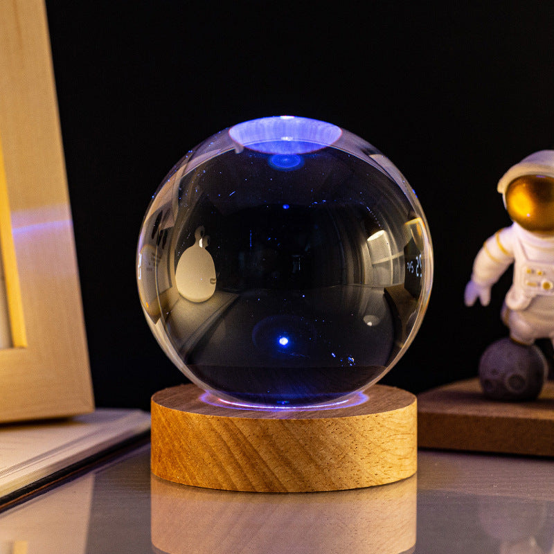 Night light glowing crystal ball