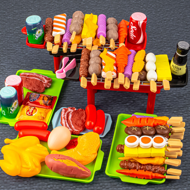 Kids barbecue grill play set