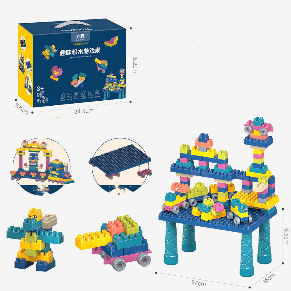 Building blocks table play set