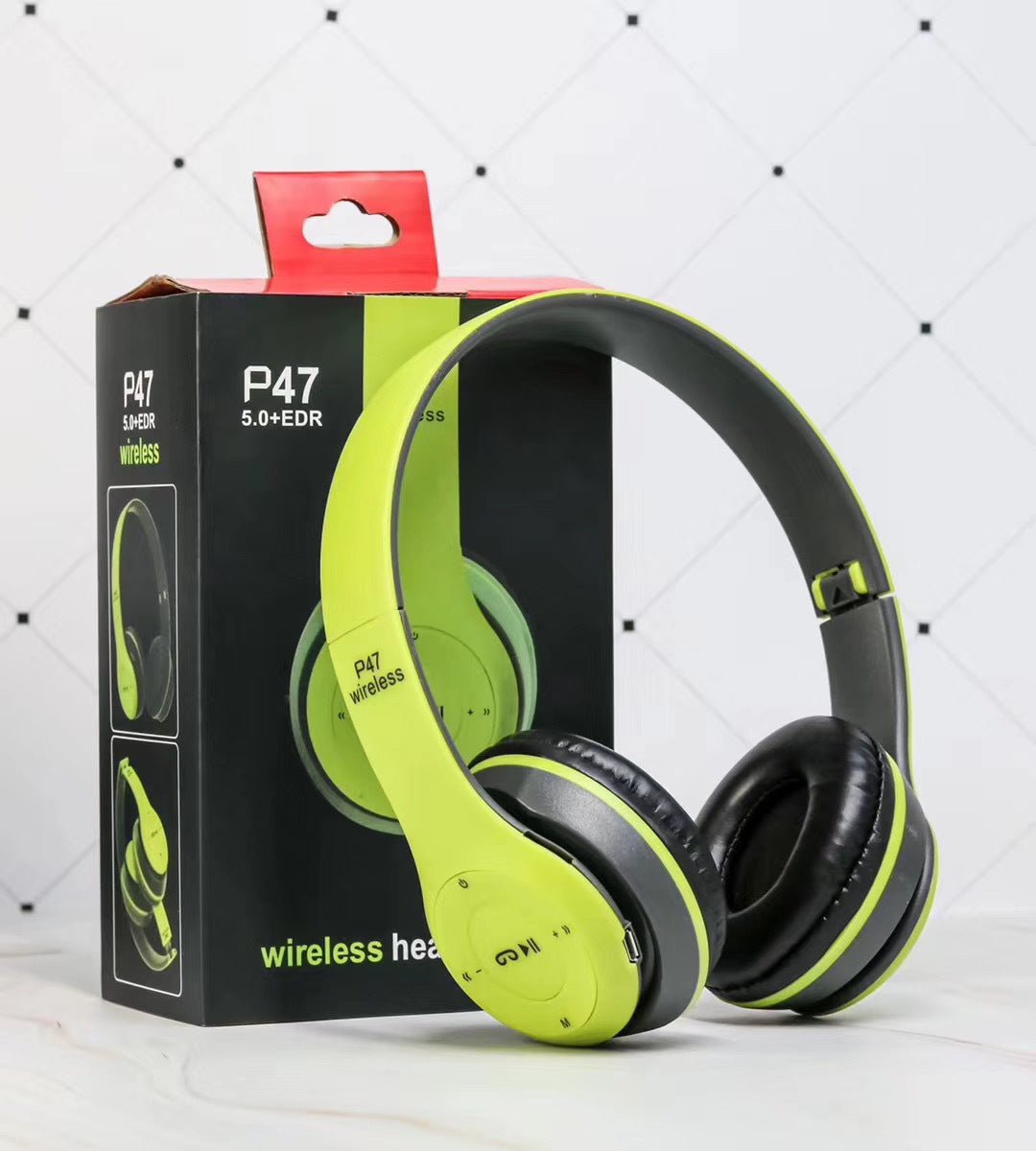 Foldable bluetooth headphones deep bass