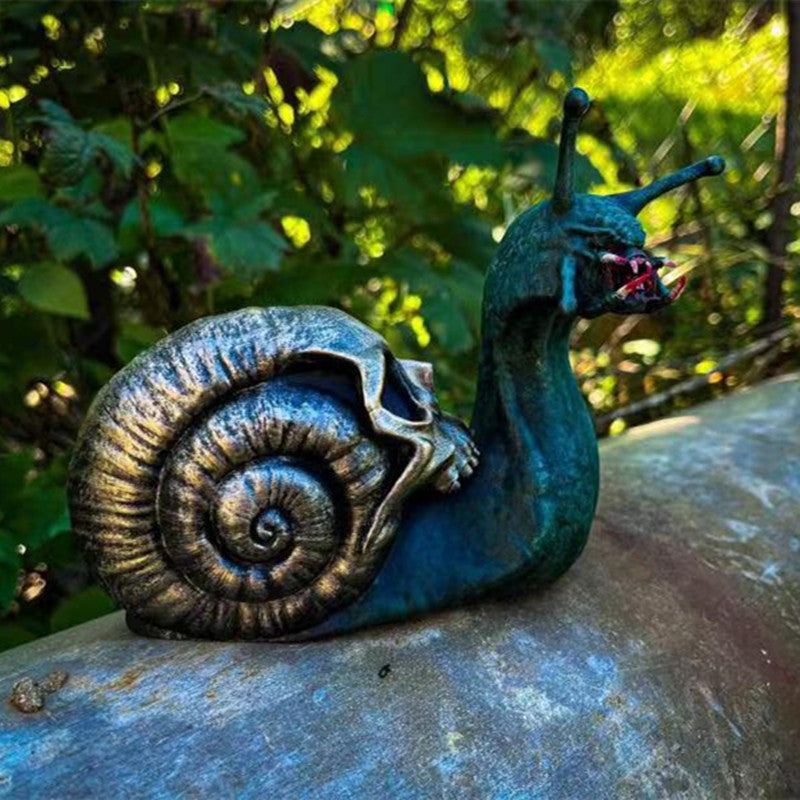 Halloween scary snail sculpture