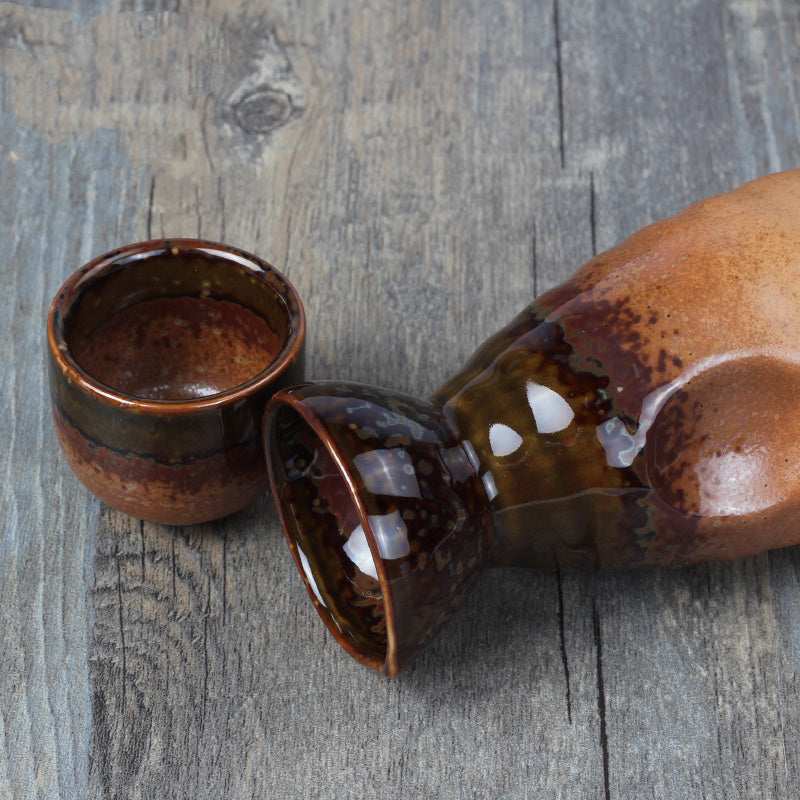 Ceramic wine set cups and pot