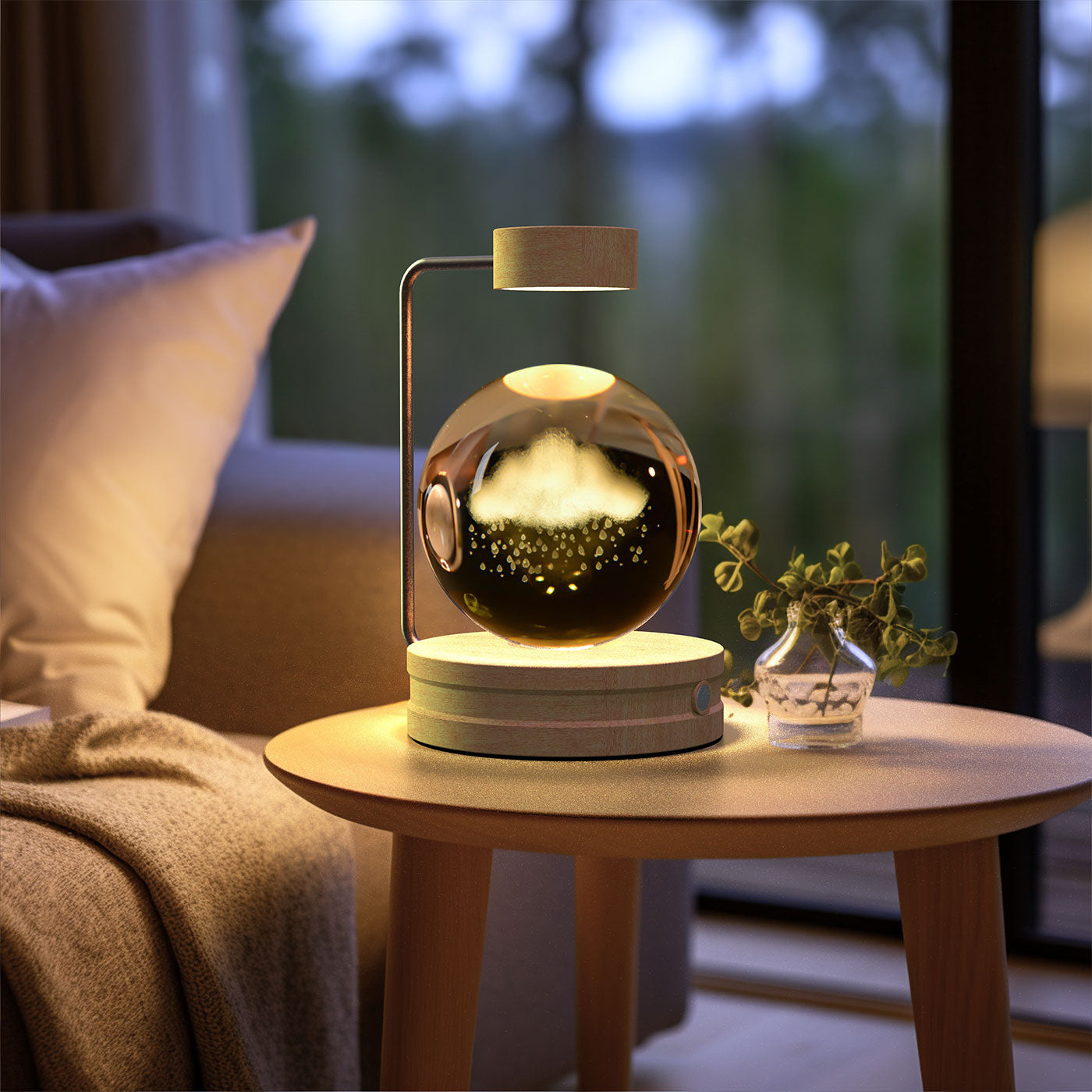 Night lamp crystal ball