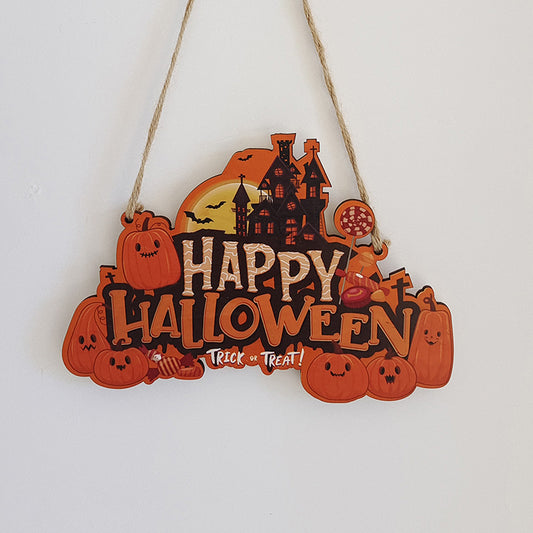 Happy halloween hanging sign