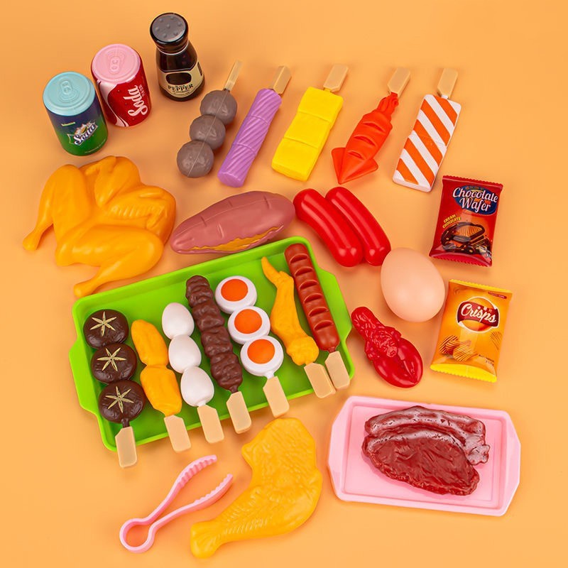 Kids barbecue grill play set