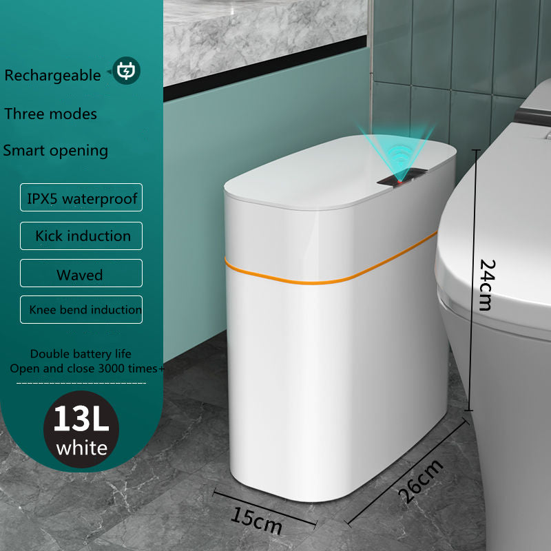Trash can with sensor
