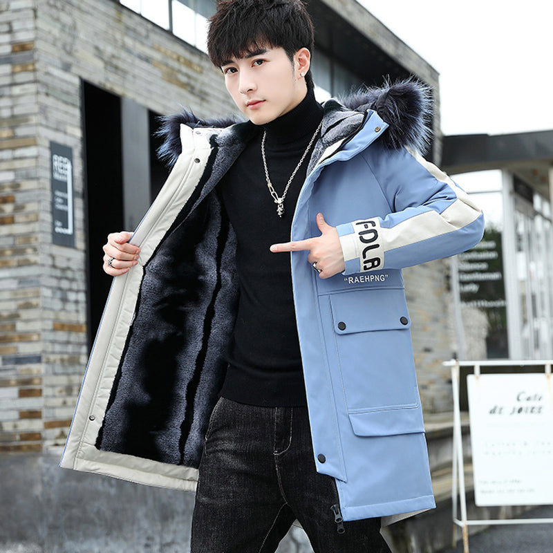 Fashion Simple Plus Velvet Thick Men's Jacket