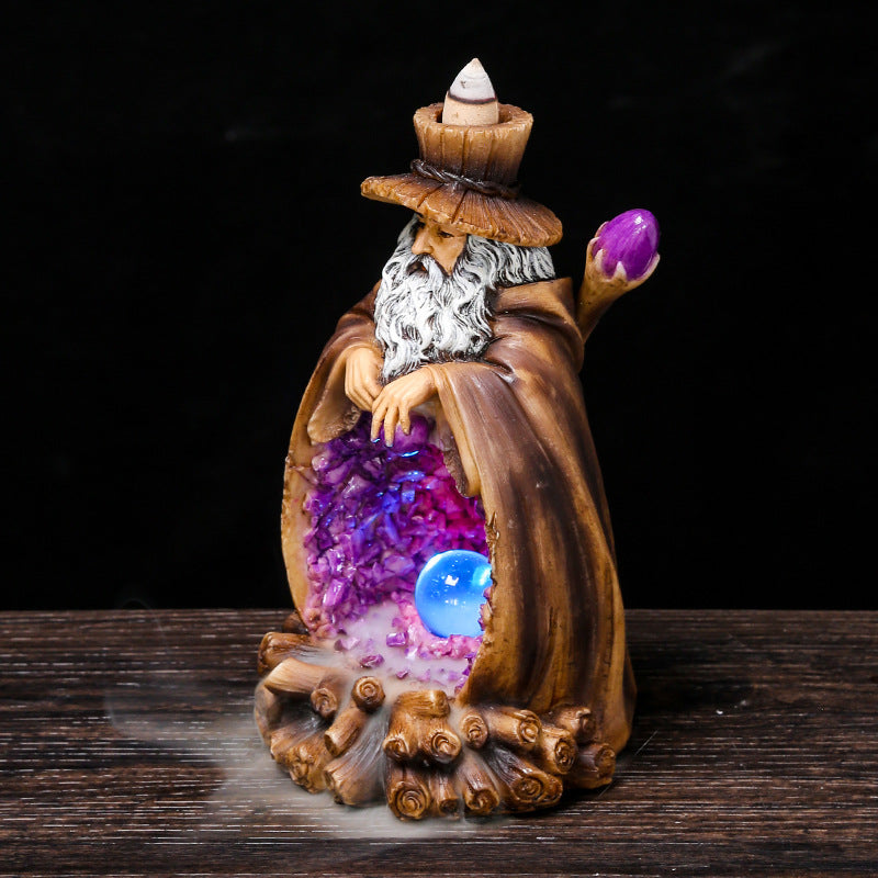 Handmade wizard with insence burner