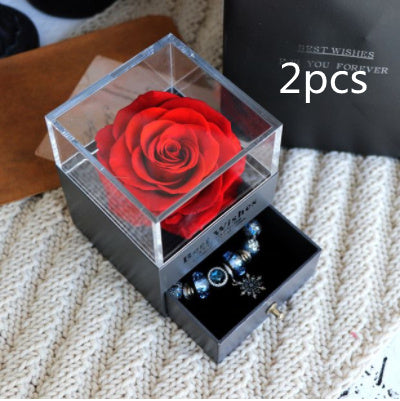 Jewelry box with eternal rose