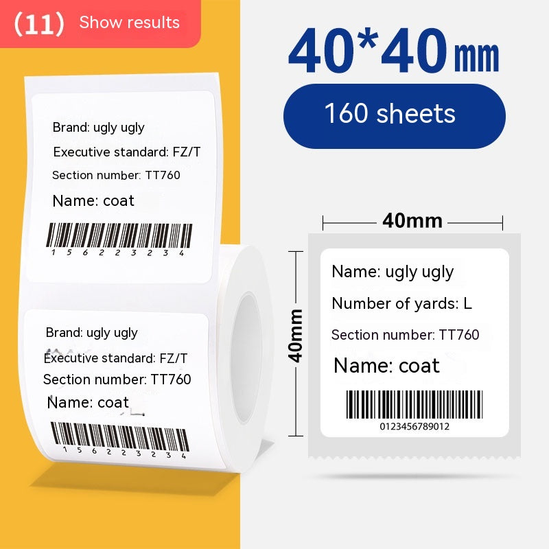 Thermal label sticker paper