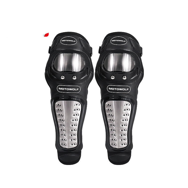 Knee elbow steel pads for motorcycling