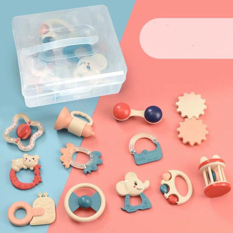 Baby teether rattle set
