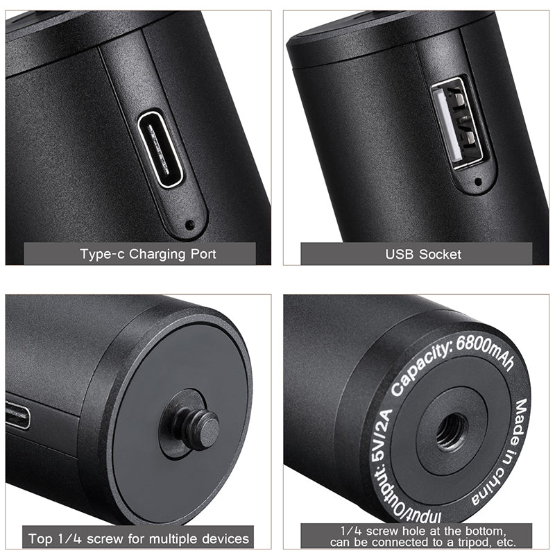 Stadig handle with powerbank for action camera