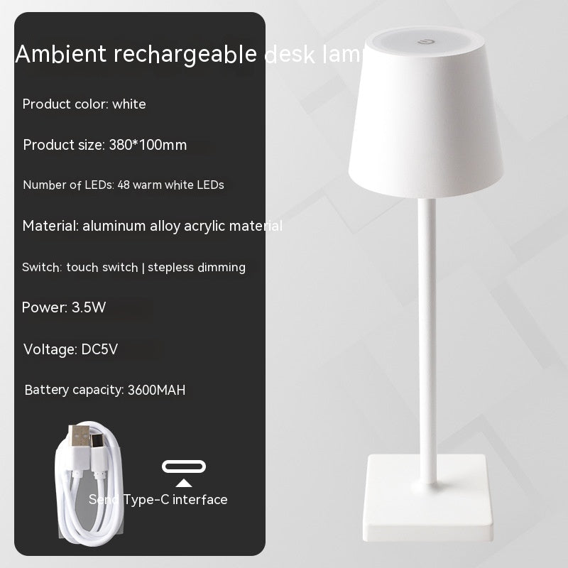 Table lamp with touch dimmable