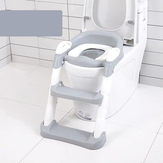 Toilet seat with stairs for children