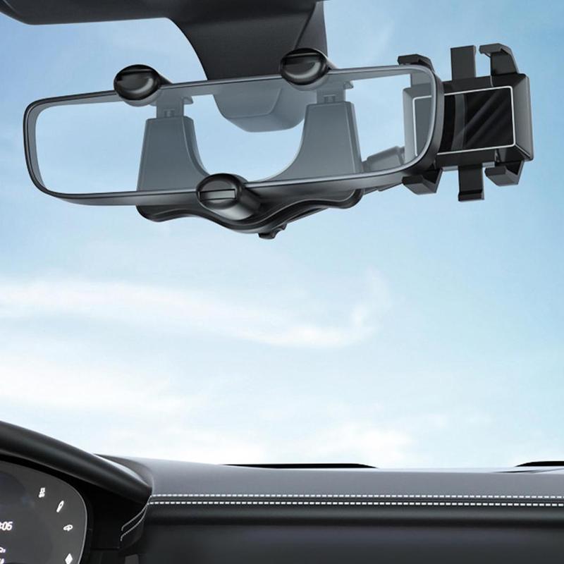 Phone holder for rearview mirror