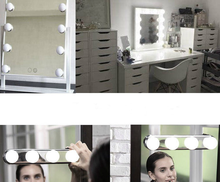 Makeup light on mirror