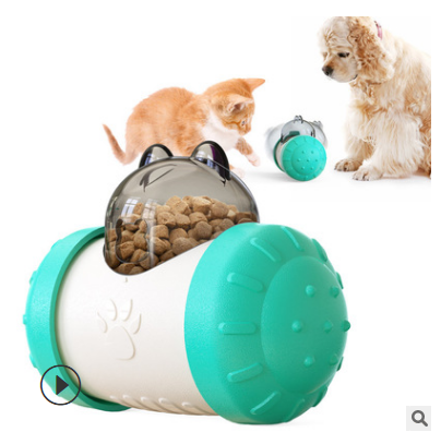 Treat leaking toy with wheel for pets