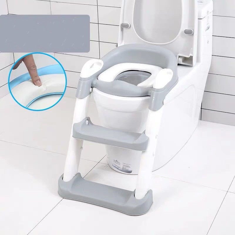 Toilet seat with stairs for children