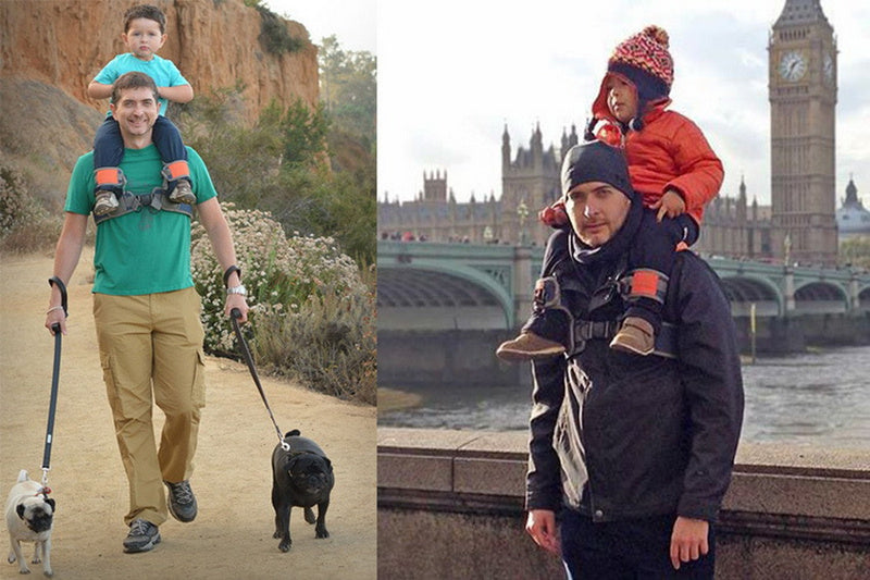 Hands-free shoulder carrier for kids