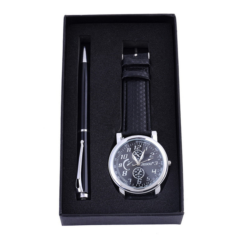Stylish watch and pen gift set